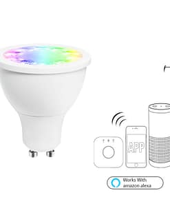 ZIGBEE Spotlight RGBCCT GU10 5W LED Compatible With International Gateway Mobile APP Control