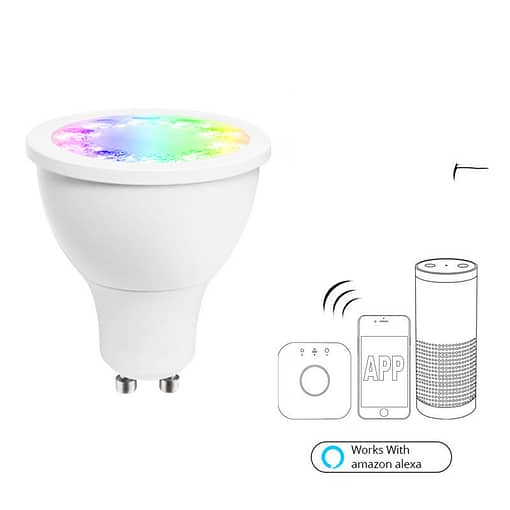 ZIGBEE Spotlight RGBCCT GU10 5W LED Compatible With International Gateway Mobile APP Control